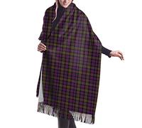 Women Blanket Scarf Long Shawl Clan Macdonald Tartan Cashmere Feel Shawl Wrap Winter Warm Scarf 77x27inch