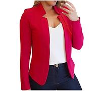 Women Blazer Jacket, Cropped Blazers for Women Slim Fitted Business Casual Blazers Plain Long Sleeve Open Front Petite Suits Jackets Dressy Office Work Jacket Cardigan Outerwear