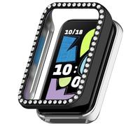 Women Bling Case Compatible with Honor Band 10/Band 11 Cover Black | Hard PC Crystal Diamonds Rhinestone Protective Bumper Shell for Huawei Watch GT7 41mm Smartwatch, No Screen Protector