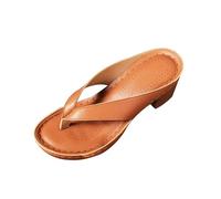 Women Block Heel Sandals Plain Slip On Open Toe Square Toe Comfortable Sandals with Heel Mules for Women Heels Shoes Chucks Women, brown, 4 UK