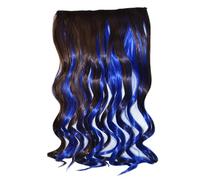 Women Blue Wig Long Blonde Ladies Wigs UK Real Hair for Older Women Bob Synthetic Glueless Curly Hair Wig 80S Rock Funny Anime Party Cosplay or Daily 18 inch
