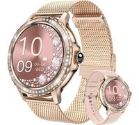 Women Bluetooth Smart Watch for Android - Calls, Messages, Heart Rate, SpO2, BP, 100+ Sports Modes, DIY Dial, Health Tracker & AI Assistant Gift