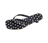 Women Bohemian Beach Sandals With Between Fingers Comfortable Lightweight Insole U Patterns Summer, Black, 6 UK