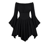 Women Boho Romper Off Shoulder Ruffle Chiffon Shorts Mini Dress Floral Print One Piece Casual Strapless Jumpsuit Double Layer Ruffle Hem Playsuits Beach Summer Dresses Overall Outfit Pirate Costume