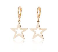 Women Boho Shell Flowers Cross Pendant Hoop Earrings European Brand Popular Charming Gold Silver Color Beach Brincos Accessory Gifts For Girlfriend, Wife, Sister, Daughter,