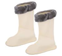 Women Boot Liners 1 Pair Size L 40-41 Cotton Plush Warm | White Mid-calf Inserts, for Shoes and Rain Boots, Rainy or Snowy Conditions, Comfort and Insulation