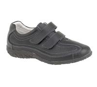 Women BOULEVARD Black Action Leather Fulfit Twin Touch Fastening Shoe TPR Sole