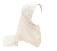 Women Bow Chiffon Scarf Muslim Hijab Islam Headscarf Turban Pull On Head Wrap Shawl Hat Ramadan Niqab White