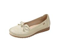 Women Bow Slip On Loafers, Hand Stitched Comfort Flat Walking Shoes