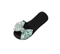 Women Bowknot Sandals UK Clearance Ladies Floral Printed Slides Platform Slippers Open Toe Sliders Memory Foam Soft Cushioned Shoes Wide Fit Slide Comfy Casual Slipper Summer Beach Holiday Slider