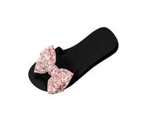 Women Bowknot Sandals UK Sale Clearance Ladies Floral Printed Slides Platform Slippers Open Toe Sliders Memory Foam Soft Cushioned Shoes Wide Fit Slide Comfy Casual Slipper Summer Beach Holiday Slider