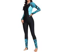 Women Boyleg One Piece Swimsuit Wetsuit Sport Swimming Costume Sun Protection Modest Swimwear Rash Guard Set Zip Long Sleeve One Piece Long Surfing Bathing Suit Rash Guard Sets Swimming Costume Women