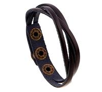 Women Bracelets for St Patrck Day Cuff Punk Leather Women Wristband Wrap Braided Bracelet Bangle Men Bracelets Mens Vintage Watch (dark brown, One Size)