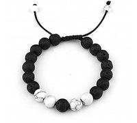 Women Bracelets Volcanic Rock Bead Bracelets Elastic Nature Stone Bracelets Yoga Bracelet Release Bracelet,White turquoiseDurability