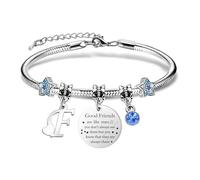Women Bracelets with Initial Letters-Personalized Gift for Good Friends,Friendship Starfish Bracelet and Girls Bracelets -Name Bracelets Give BFF Sister Colleague Daughter Jewellery (F)