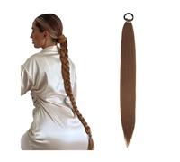 Women Braid DIY Ponytail Extensions Synthetic with Hair Tie Wrap Around Daily use(8)