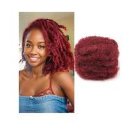 Women Brazilian Hair 6/8 Inch Kinky Curly Bulk Bundles Hair for Making/Repair Locs, Kinky Twists, Dreadlocks Braids Extensions for Braids(6inches)