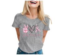 Women Breast Cancer International Publicity Moon Short Sleeve T Shirt Comfortable Soft Breathable Casual Stylish, darkgray, XXL