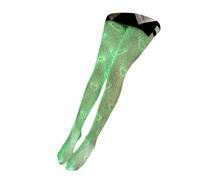 Women Bright High Waist Tights Fishnet In The Dark Stockings Fishnet Tights Leggings Luminous Jumpsuit Socks In The Dark Combination Leggings Luminous Stockings, C, One size