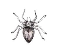 Women Brooch Pins Brooch Singular Strange Black Crystal Glass Exquisite Pins Garment Accessory Activity Party Wholesale Fashion Brooches (Metal color : A)