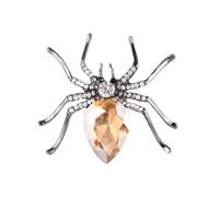 Women Brooch Pins Brooch Singular Strange Black Crystal Glass Exquisite Pins Garment Accessory Activity Party Wholesale Fashion Brooches (Metal color : A)