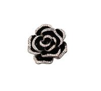 Women Brooch Pins Camellia Flower Brooch Female Jewelry Party Banquet Daily Coat Handbag Pins Women's Brooches Ladies Brooches For Women Girls (Silver)