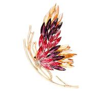Women Brooch Pins Colored Rhinestone Butterfly Brooch Women's Pin Decoration Party Girls Jewelry Decorative Brooch For Women Girls (1pc Color1)