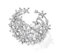 Women Brooch Pins Fashion Elegant Style Pin Brooch Electroplating Rhinestone Flowers Brooches Women Shirt Suit Vest Safety Buckle Fashion Brooches