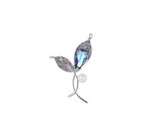 Women Brooch Pins Leaf Brooches Inlaid Crystal Elegant Ladies Brooch - Fashion Dresses Sweater Chain Corsage Accessories - Birthday S For Girlfriends Fashion Brooches,B-A