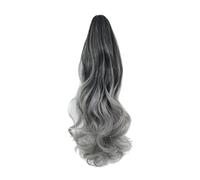 Women Brown Wig Long Black Ladies Wigs UK Real Hair for Older Women Bob Synthetic Glueless Curly Hair Wig 70S Funny Anime Party Cosplay or Daily 20 inch