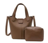 Women Bucket Bag Solid Color Shoulder Bag PU Leather Handbag Fashionable Crossbody Simple Messengers For Daily Solid Color Crossbody For Women Pu Leather Bucket Simple Shoulder