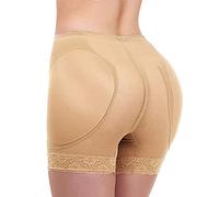 Women Butt Lifter Shapewear - Fashion Removable Pads Women's Hip Butt Lifter Boy Shorts Sponge Padded Body Shaper(Apricot-XX-Large)