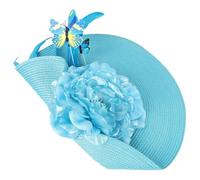 Women Butterfly Fascinator Headband Halloween Tea Party Banquet Hat | Comfortable Wearing, Elegant Simulated Straw Design, Fabric, Not Easy to Fade, for Anniversary Events
