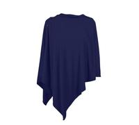 Women Button Multiway Ponchos Nursing Cover for Baby Breastfeeding Viscose Knitted Poncho Shawl Cashmere Feel Wrap Scarf Nursing Shawl Breastfeeding Super Soft Comfortable Cover for Mum Navy