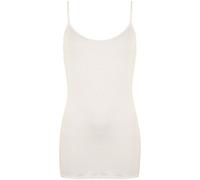 Women Cami Stretch Strappy Vest Ladies Camisole Tank Scoop Neck Top Plus Size Cream 20-22