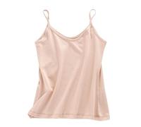 Women Cami Tops Ribbed Cotton Vest V Neck Spaghetti Straps Sleeveless Tank Top Ladies Solid Tee Shirts Blouses Casual Loose Basic Tops Summer Vests Top Ladies Camisole Tops UK Sale Clearance