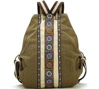 Women Canvas Backpack Daypack Casual Shoulder Bag, Vintage Heavy-duty Anti-theft Travel Backpack