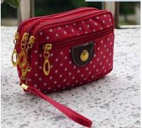 Women Canvas Bag Clutch Bag Messenger Zipper Bag Men's Canvas Messenger (Wine, One Size)