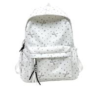 Women Canvas Stylish Student Schoolbag Side Zipper Large Capacity
