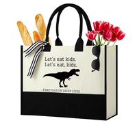 Women Canvas Tote Bag, Gifts for Her Birthday, Mother's Day, Valentine’s Day, Christmas, Thanksgiving or Retire Gift, Black & White, 15.75" x 12" x 5.24"