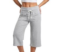Women Capri Sweatpants Low Rise Drawstring Straight Wide Leg Cropped Pants | Y2K Low Waisted Capri Sweat Pants Loose Fit Yoga Pajama Bottoms