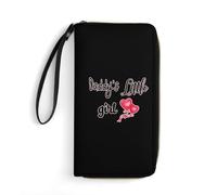 Women Card Case Daddy's Little Girl Genuine Leather Wallets Card Case Clutch Wallet Soft Wallet Pouch for Women, Evening Party, Teens