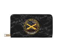 Women Card Case Us Army Field Artillery Veteran Women's Wallets RFID Blocking Clutch Wallet Colourful Leather Wallet for Teens, Daughter, Girlfriend