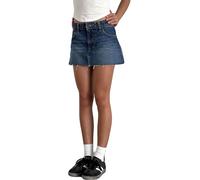 Women Cargo Mini Skirt Aesthetic Y2k 90s Low Waist Raw Hem Frayed Summer Denim Mini Skirt with Pockets (A-Deep Blue, S)