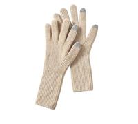 Women Cashmere Knitted Gloves, Touchscreen Ribbed Cuffs Warm | For Daily Commute, Running Errands, Walking, Indoor Outdoor, Soft Knit, Secure Fit, Unisex Style