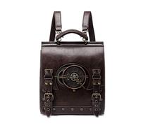 Women Casual Backpack Student School Vintage PU Leather Laptop Backpack Teens Travel Rucksack for Weekend
