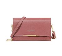 Women Casual Crossbody Bag Adjustable Strap Shoulder Bag With Visual Mobile Phone Window Purse Mobile Phone Bag Leather Shoulder Bag for Women (C, One Size)