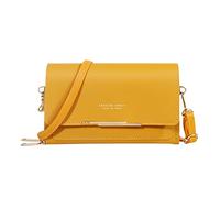 Women Casual Crossbody Bag Adjustable Strap Shoulder Bag With Visual Mobile Phone Window Purse Mobile Phone Bag Small Shoulder Bag (Yellow, One Size)