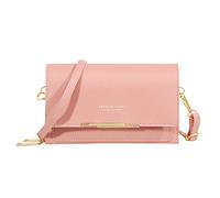 Women Casual Crossbody Bag Adjustable Strap Shoulder Bag With Visual Mobile Phone Window Purse Mobile Phone Bag Small Shoulder Bag (Pink, One Size)