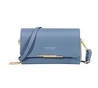 Women Casual Crossbody Bag Adjustable Strap Shoulder Bag With Visual Mobile Phone Window Purse Mobile Phone Bag Handbags for Women Shoulder Bags (Blue, One Size)
